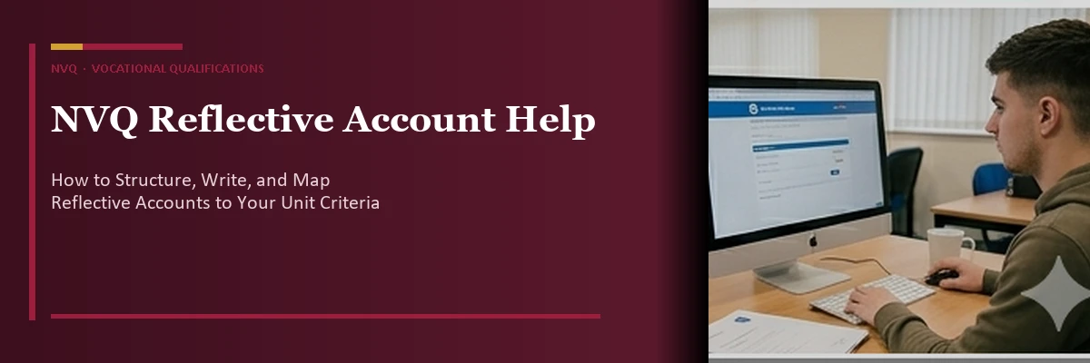 NVQ Reflective Account Writing Help — Structure and Depth Guidance